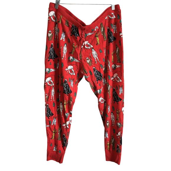Star Wars Hanna Andersson Pajama Set Adult XXL Red Holiday Organic Cotton - Picture 4 of 6